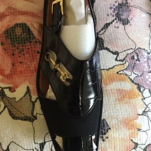 Brand New men black and gold sandals!